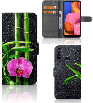 B2Ctelecom Wallet Book Case Samsung Galaxy A20s Hoesje Orchidee