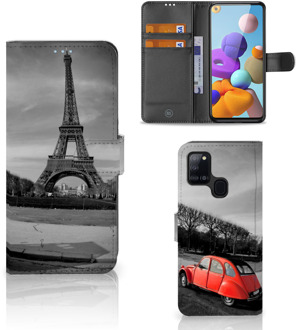 B2Ctelecom Wallet Book Case Samsung Galaxy A21s Hoesje Eiffeltoren