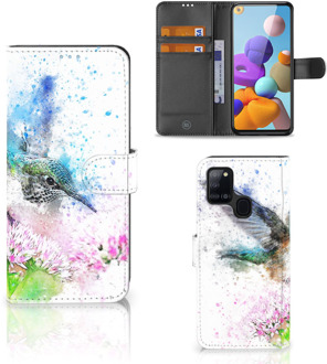 B2Ctelecom Wallet Book Case Samsung Galaxy A21s Hoesje Vogel