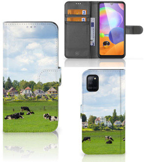 B2Ctelecom Wallet Book Case Samsung Galaxy A31 Smartphone Hoesje Hollandse Koeien