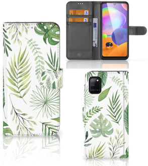 B2Ctelecom Wallet Book Case Samsung Galaxy A31 Smartphone Hoesje Leaves