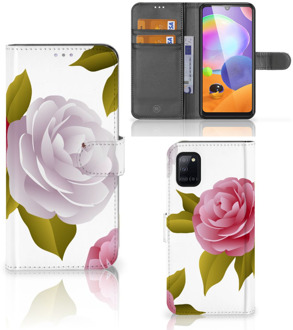 B2Ctelecom Wallet Book Case Samsung Galaxy A31 Telefoon Hoesje Cadeau voor haar Roses