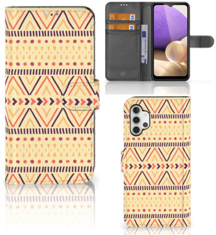 B2Ctelecom Wallet Book Case Samsung Galaxy A32 4G GSM Hoesje Aztec Yellow