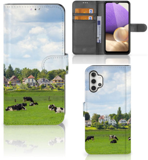 B2Ctelecom Wallet Book Case Samsung Galaxy A32 4G Smartphone Hoesje Hollandse Koeien