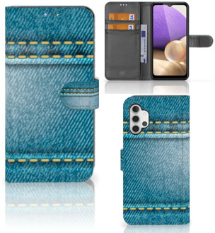 B2Ctelecom Wallet Book Case Samsung Galaxy A32 4G Telefoon Hoesje Jeans