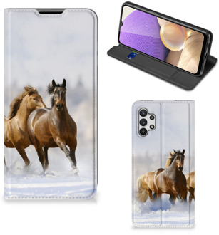 B2Ctelecom Wallet Book Case Samsung Galaxy A32 5G Smart Cover Hoesje Paarden