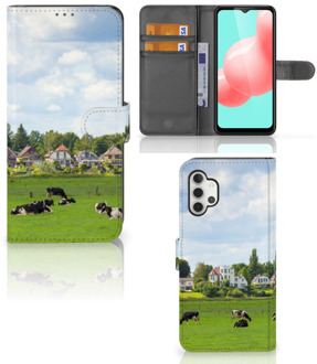 B2Ctelecom Wallet Book Case Samsung Galaxy A32 5G Smartphone Hoesje Hollandse Koeien