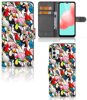 B2Ctelecom Wallet Book Case Samsung Galaxy A32 5G Telefoon Hoesje Birds