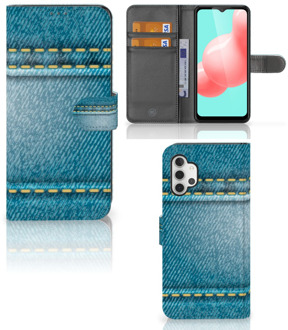 B2Ctelecom Wallet Book Case Samsung Galaxy A32 5G Telefoon Hoesje Jeans