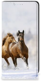 B2Ctelecom Wallet Book Case Samsung Galaxy A41 Smart Cover Hoesje Paarden