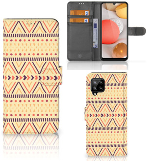 B2Ctelecom Wallet Book Case Samsung Galaxy A42 5G GSM Hoesje Aztec Yellow