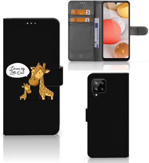 B2Ctelecom Wallet Book Case Samsung Galaxy A42 5G GSM Hoesje Giraffe