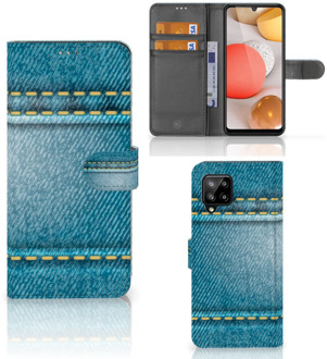 B2Ctelecom Wallet Book Case Samsung Galaxy A42 5G Telefoon Hoesje Jeans