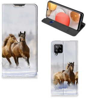 B2Ctelecom Wallet Book Case Samsung Galaxy A42 Smart Cover Hoesje Paarden