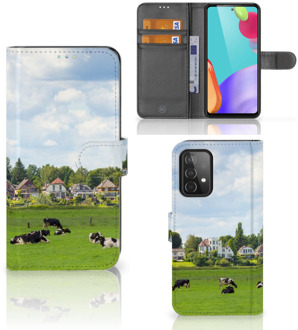 B2Ctelecom Wallet Book Case Samsung Galaxy A52 Smartphone Hoesje Hollandse Koeien