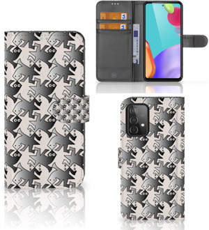 B2Ctelecom Wallet Book Case Samsung Galaxy A52 Smartphone Hoesje Salamander Grey