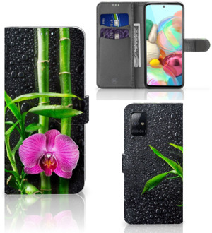 B2Ctelecom Wallet Book Case Samsung Galaxy A71 Hoesje Orchidee