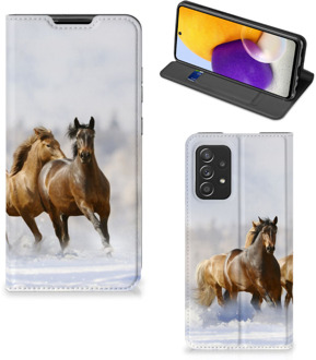 B2Ctelecom Wallet Book Case Samsung Galaxy A72 (5G/4G) Smart Cover Hoesje Paarden