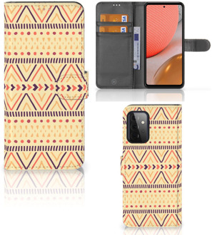 B2Ctelecom Wallet Book Case Samsung Galaxy A72 GSM Hoesje Aztec Yellow