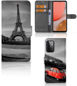 B2Ctelecom Wallet Book Case Samsung Galaxy A72 Hoesje Eiffeltoren