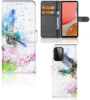 B2Ctelecom Wallet Book Case Samsung Galaxy A72 Hoesje Vogel