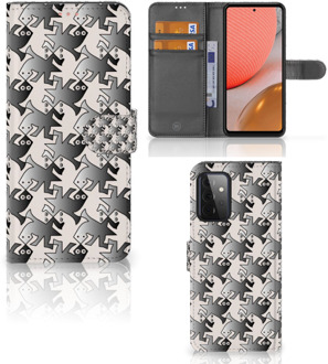 B2Ctelecom Wallet Book Case Samsung Galaxy A72 Smartphone Hoesje Salamander Grey