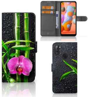 B2Ctelecom Wallet Book Case Samsung Galaxy M11 | A11 Hoesje Orchidee