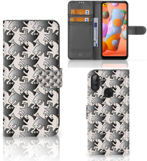 B2Ctelecom Wallet Book Case Samsung Galaxy M11 | A11 Smartphone Hoesje Salamander Grey