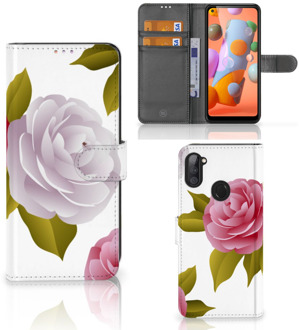 B2Ctelecom Wallet Book Case Samsung Galaxy M11 | A11 Telefoon Hoesje Cadeau voor haar Roses