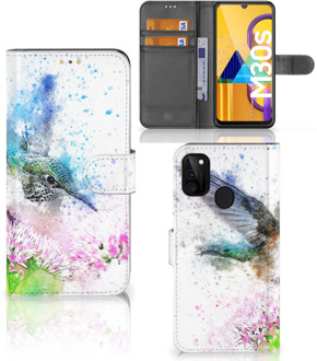 B2Ctelecom Wallet Book Case Samsung Galaxy M21 Hoesje Vogel