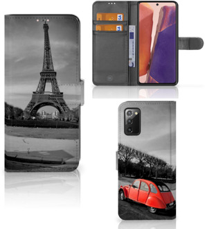 B2Ctelecom Wallet Book Case Samsung Galaxy Note 20 Hoesje Eiffeltoren