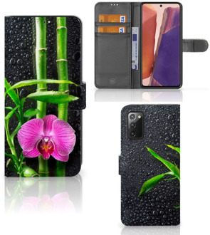 B2Ctelecom Wallet Book Case Samsung Galaxy Note 20 Hoesje Orchidee