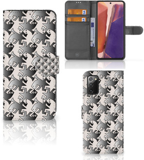 B2Ctelecom Wallet Book Case Samsung Galaxy Note 20 Smartphone Hoesje Salamander Grey