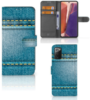 B2Ctelecom Wallet Book Case Samsung Galaxy Note 20 Telefoon Hoesje Jeans