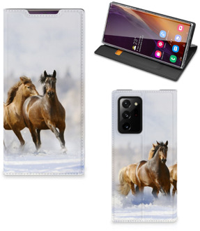 B2Ctelecom Wallet Book Case Samsung Galaxy Note 20 Ultra Smart Cover Hoesje Paarden