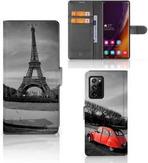 B2Ctelecom Wallet Book Case Samsung Galaxy Note20 Ultra Hoesje Eiffeltoren