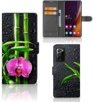 B2Ctelecom Wallet Book Case Samsung Galaxy Note20 Ultra Hoesje Orchidee