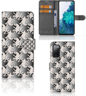 B2Ctelecom Wallet Book Case Samsung Galaxy S20FE Smartphone Hoesje Salamander Grey