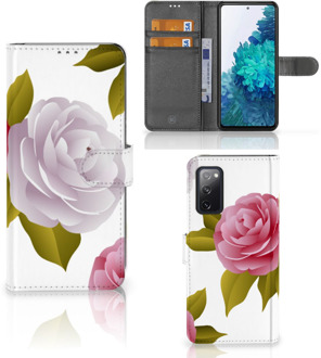 B2Ctelecom Wallet Book Case Samsung Galaxy S20FE Telefoon Hoesje Cadeau voor haar Roses