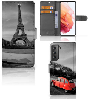 B2Ctelecom Wallet Book Case Samsung Galaxy S21 Hoesje Eiffeltoren