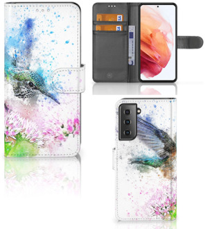 B2Ctelecom Wallet Book Case Samsung Galaxy S21 Hoesje Vogel