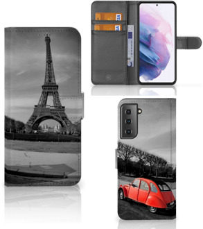 B2Ctelecom Wallet Book Case Samsung Galaxy S21 Plus Hoesje Eiffeltoren