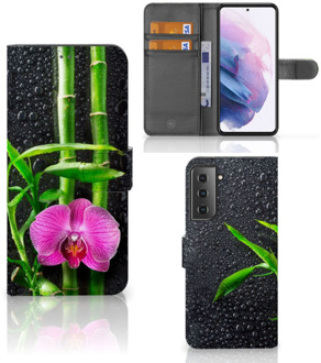 B2Ctelecom Wallet Book Case Samsung Galaxy S21 Plus Hoesje Orchidee