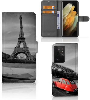 B2Ctelecom Wallet Book Case Samsung Galaxy S21 Ultra Hoesje Eiffeltoren