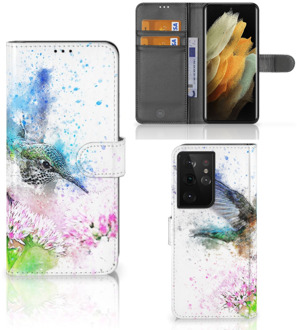 B2Ctelecom Wallet Book Case Samsung Galaxy S21 Ultra Hoesje Vogel