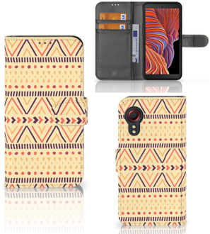 B2Ctelecom Wallet Book Case Samsung Galaxy Xcover 5 GSM Hoesje Aztec Yellow