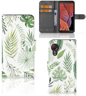 B2Ctelecom Wallet Book Case Samsung Galaxy Xcover 5 Smartphone Hoesje Leaves