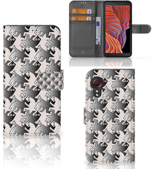 B2Ctelecom Wallet Book Case Samsung Galaxy Xcover 5 Smartphone Hoesje Salamander Grey