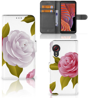 B2Ctelecom Wallet Book Case Samsung Galaxy Xcover 5 Telefoon Hoesje Cadeau voor haar Roses