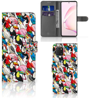 B2Ctelecom Wallet Book Case Samsung Note 10 Lite Telefoon Hoesje Birds